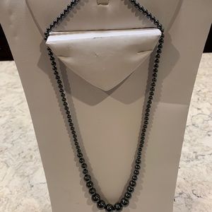 Vintage Hematite graduated necklace